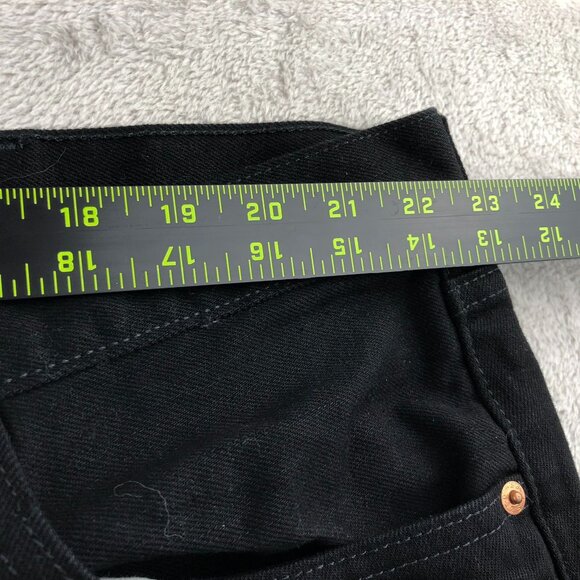 Levi's Men Jeans Size 46x29 501 Original Fit Straight Black Denim Classic Casual - Picture 4 of 12